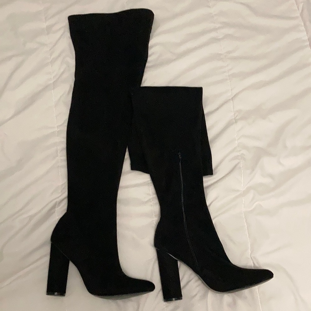 Black Knee High Boots